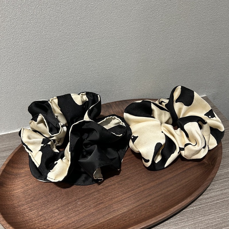 Dây Buộc Tóc Cao Su Satin Họa Tiết Ngựa Vằn Phong Cách Hàn Quốc Đơn Giản Dành Cho Nữ