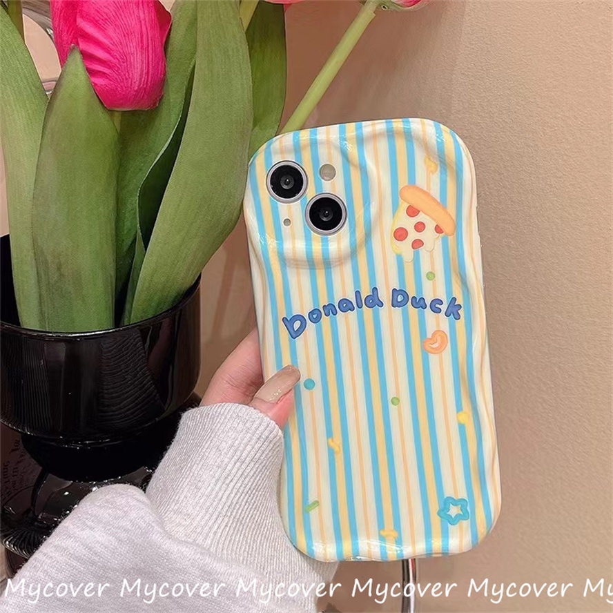 Ốp Điện Thoại Silicon Mềm Họa Tiết Pizza Sọc Nhiều Màu Cho iPhone 14 13 12 11 Pro Max X XR Xs Max 6 7 8 Plus