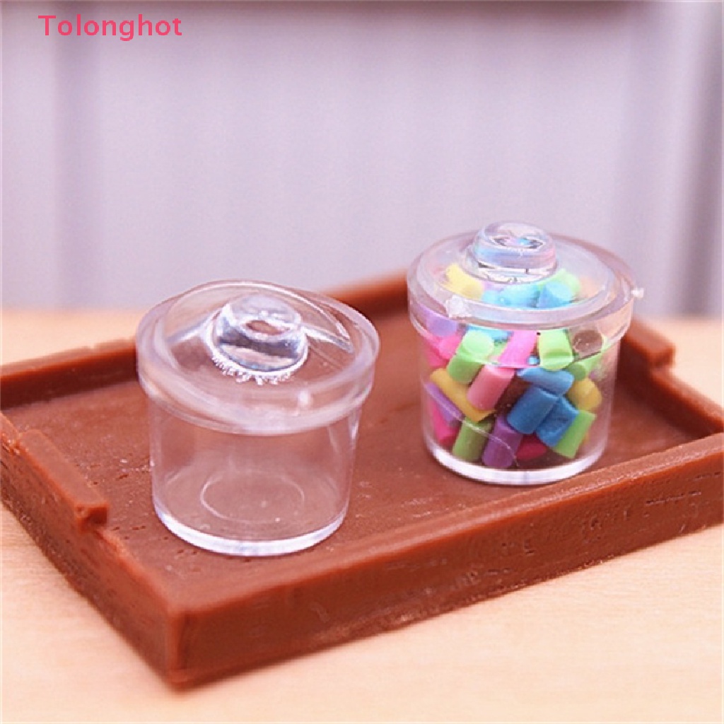 Bộ 2 Hũ Đựng Gia Vị Mini Tỉ Lệ 1: 12 Dùng Trang Trí Nhà Búp Bê