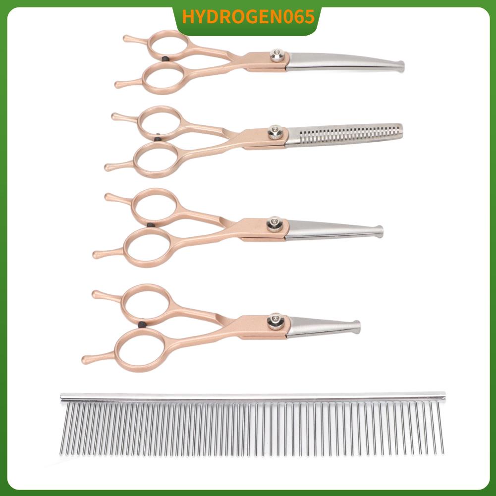 Hydrogen065 Bộ 5 Chải Lông Cho Chó Kéo Thép Không Gỉ An Toàn Đầu Tròn Thú Cưng Chuyên Nghiệp Dụng Cụ Mèo