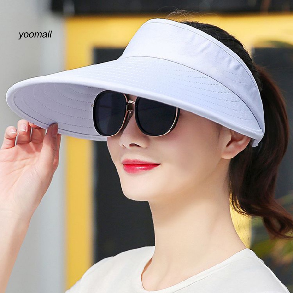 Mũ Rộng Vành Chống Nắng / Tia UV Chất Liệu Polyester Có Thể Gấp Gọn Tiện Dụng Mang Theo Du Lịch Cắm Trại