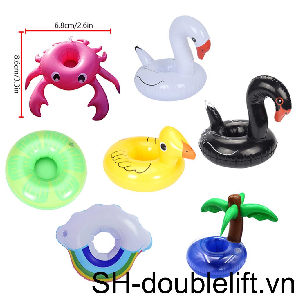 Set 7 Tấm Lót Cốc Nước Bằng PVC Họa Tiết Hoạt Hình Dễ Thương Tiện Dụng