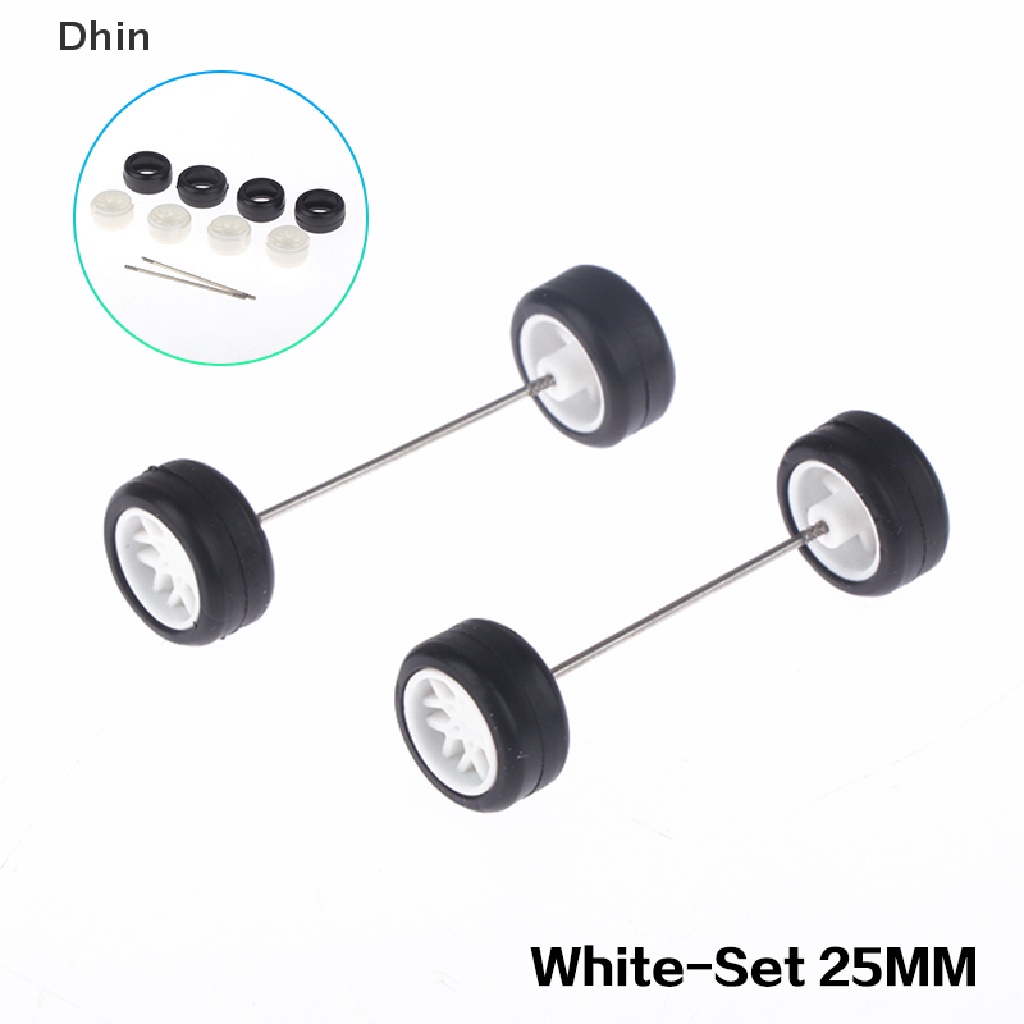 1 Bộ Bánh Xe Cao Su 1: 64 Có Trục Bánh Xe DIY Cho Mô Hình Xe Đua Đồ Chơi