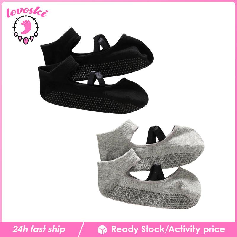 Bộ 2 Đôi Vớ Cotton Tập Yoga Hở Lưng Chất Lượng Cao Cho Nữ