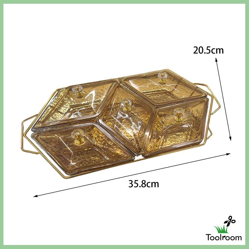 Đĩa Thủy Tinh Đựng Thức Ăn Vặt Thiết Kế Đơn Giản Trang Trí Phòng Khách