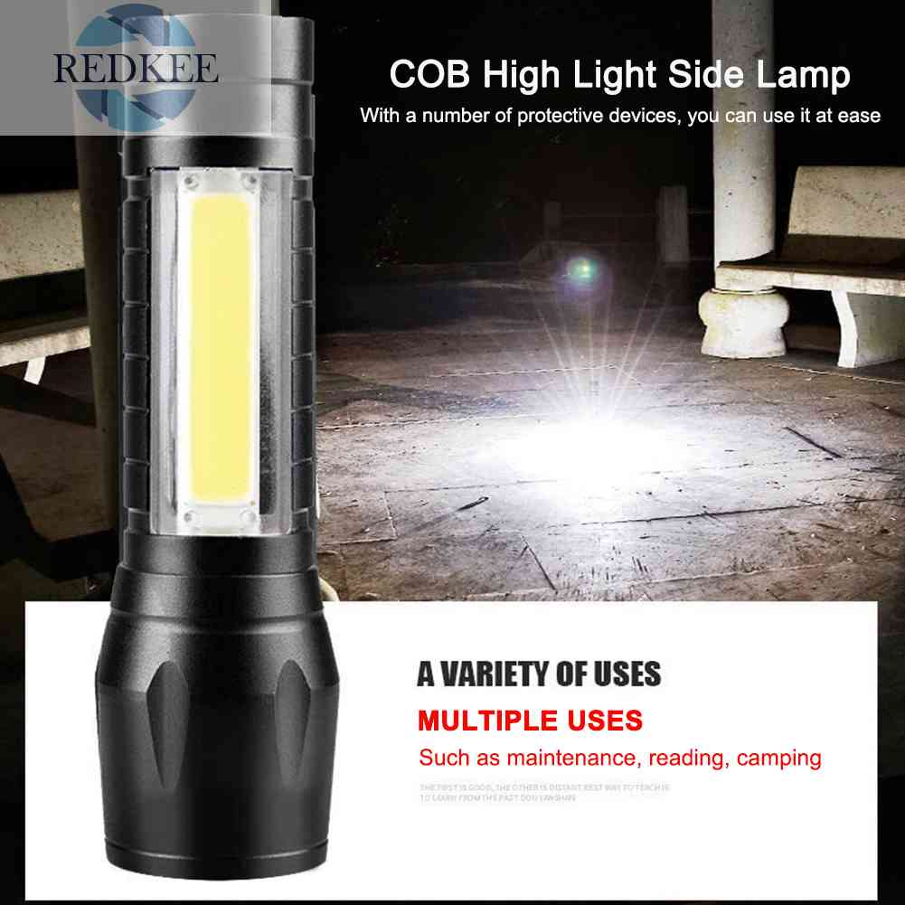 Đèn Pin LED Mini Chống Thấm Nước Sạc USB Tiện Lợi