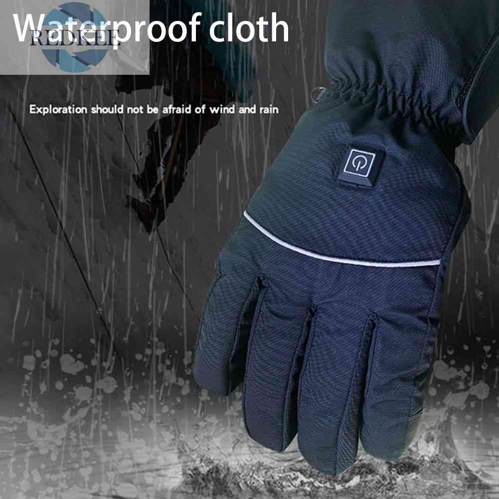 Set 2 Găng Tay Giữ Ấm 3 Tai Bằng Điện Có Thể Điều Chỉnh Tiện Lợi Khi Đi Xe Đạp