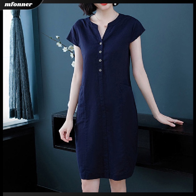 Đầm Thun Ngắn Tay Màu Trơn Dáng Ôm In Họa Tiết Thời Trang Cho Nữ