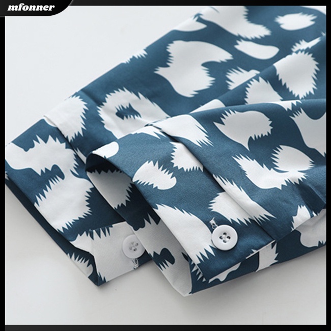 Áo Sơ Mi Cotton Tay Dài Họa Tiết Da Báo Dành Cho Nữ
