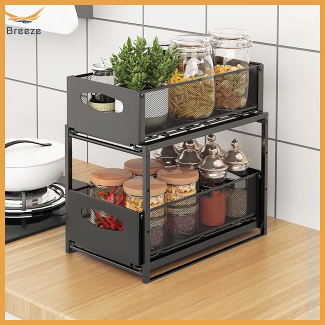 Kệ Đựng Đồ Sức Chứa Lớn Có Thanh Trượt Gắn Dưới Bồn Rửa Chén / Ngăn Kéo Cho Nhà Bếp Nhà Tắm