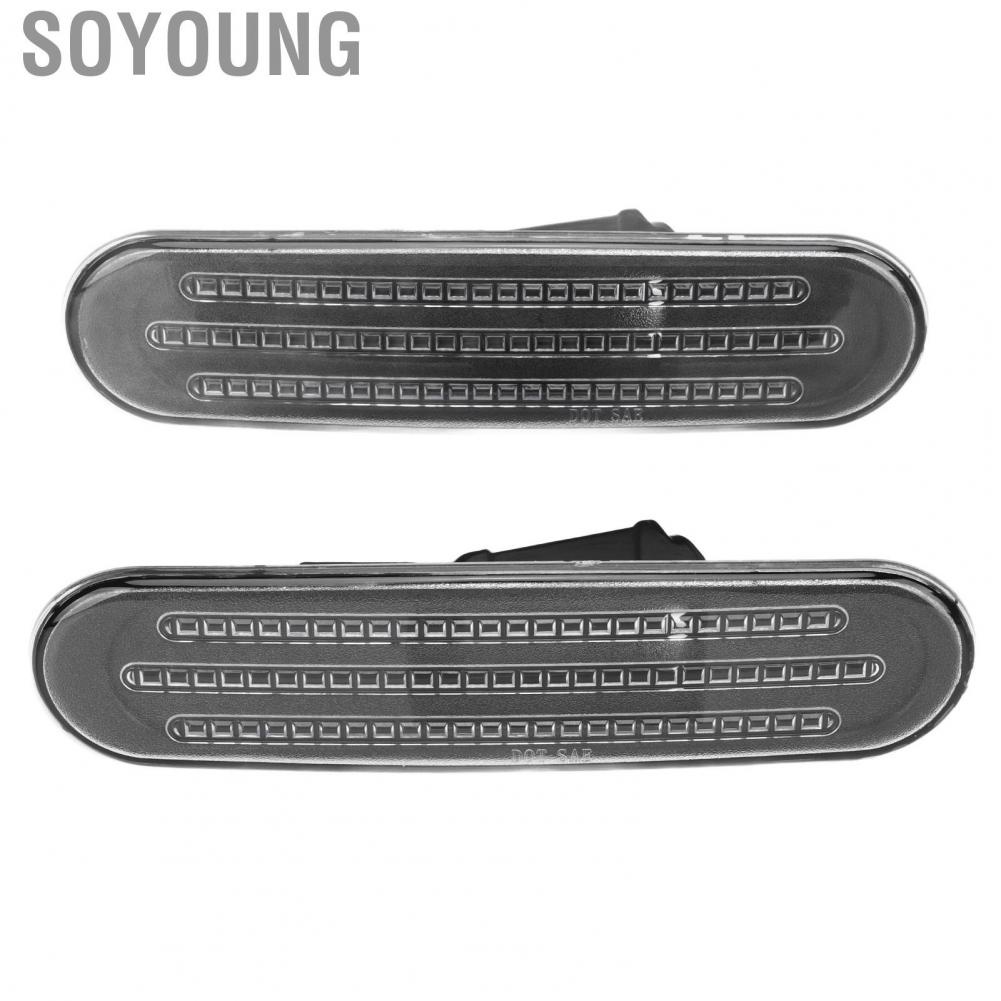 Soyoung 33601S5TA01  Bumper Side Marker Light Shade Wear Proof Car Cover 2Pcs Non Destructive Installation Practical for Maintenance