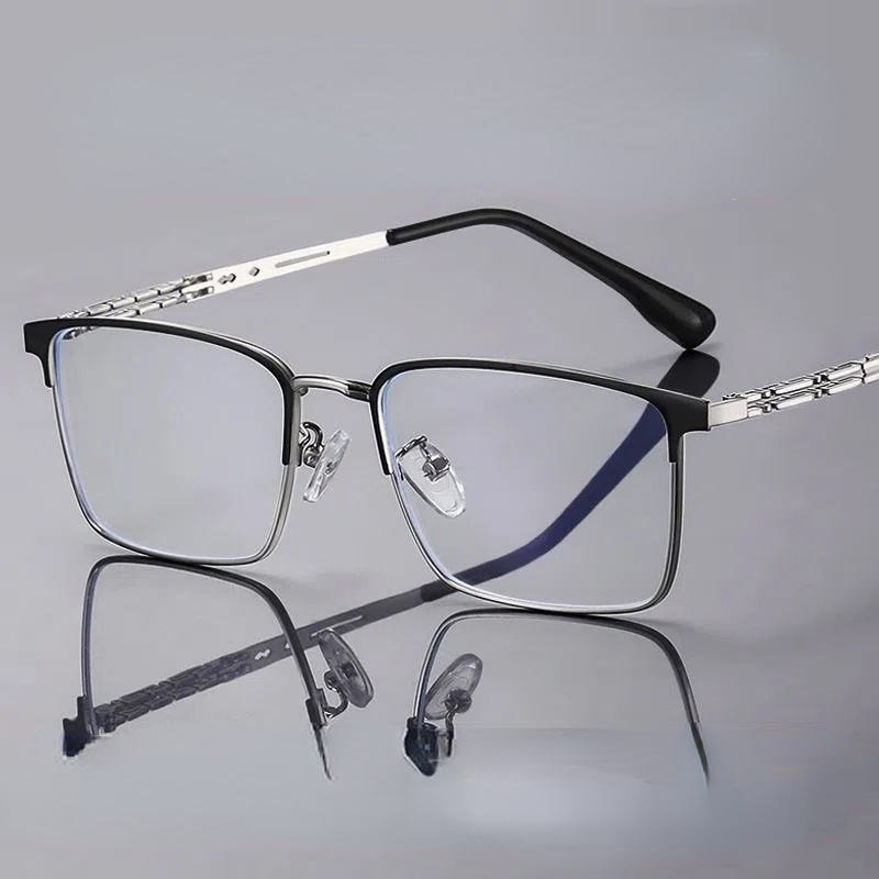 【-0°~-600°Kính Mát Gọng Kim Loại Siêu Nhẹ Chống Ánh Sáng Xanh Thời Trang Cho Nam Và Nữ