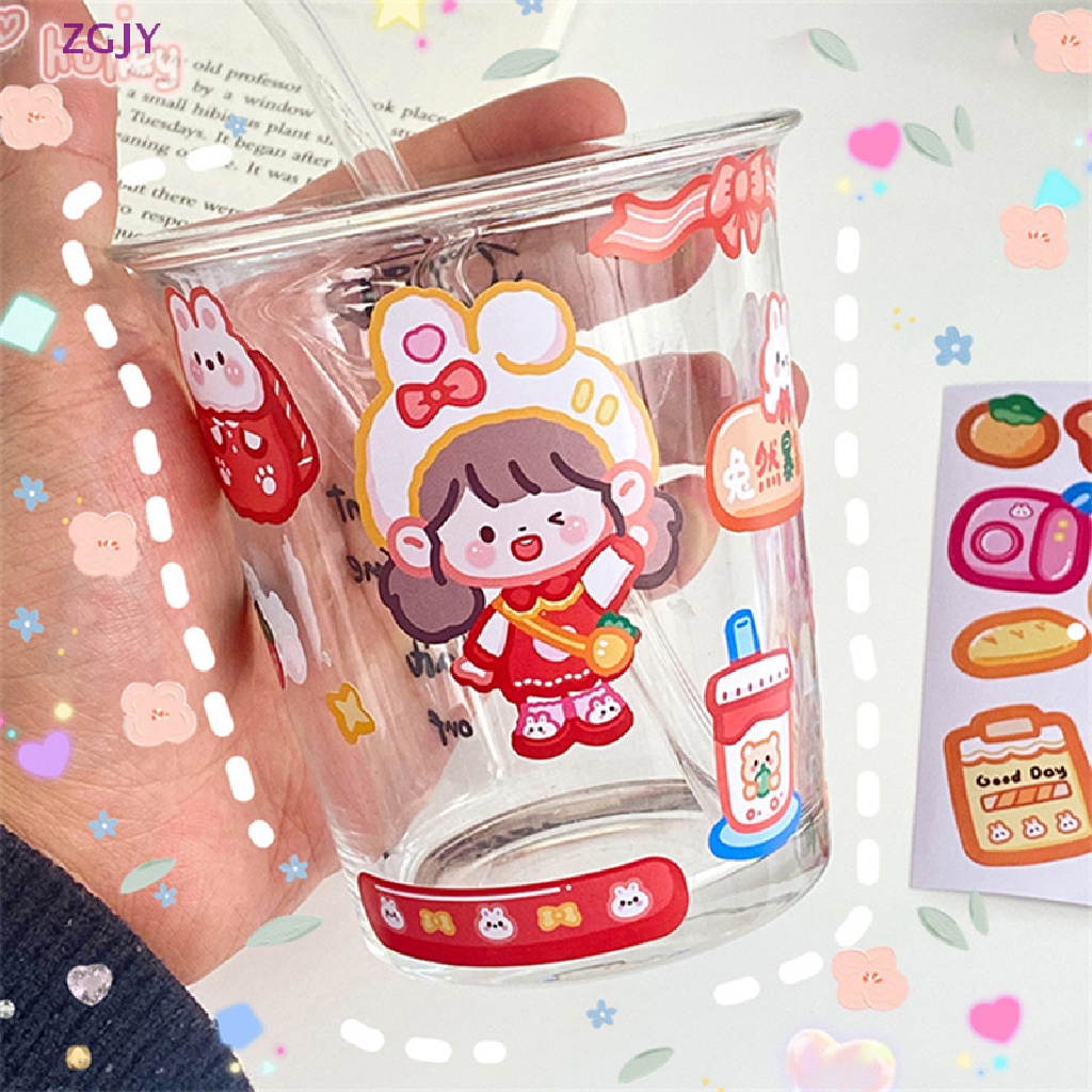 Set 10 Sticker Thỏ ZGJY Dễ Thương Dùng Để Trang Trí Sổ Tay Mới