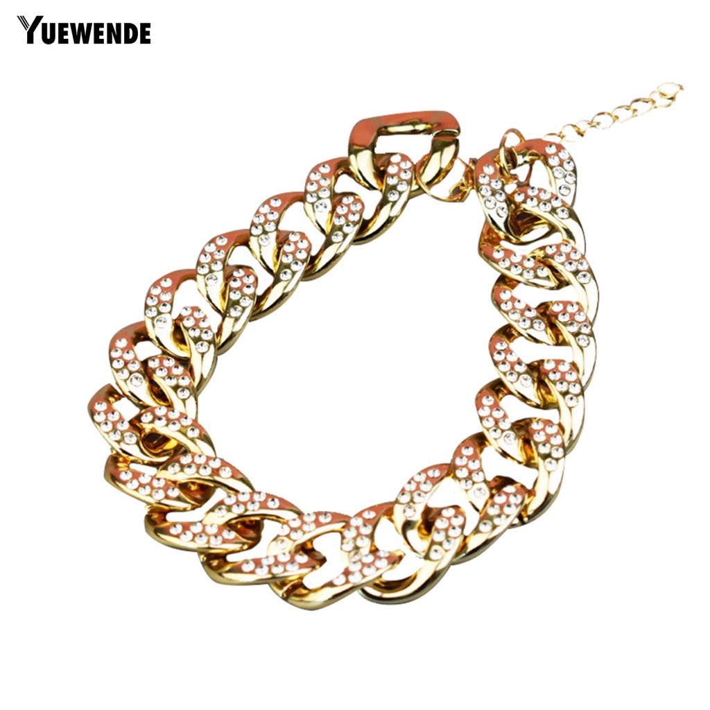 Vòng Cổ Thú Cưng Mạ Điện Đính Đá Có Thể Điều Chỉnh Kích Thước