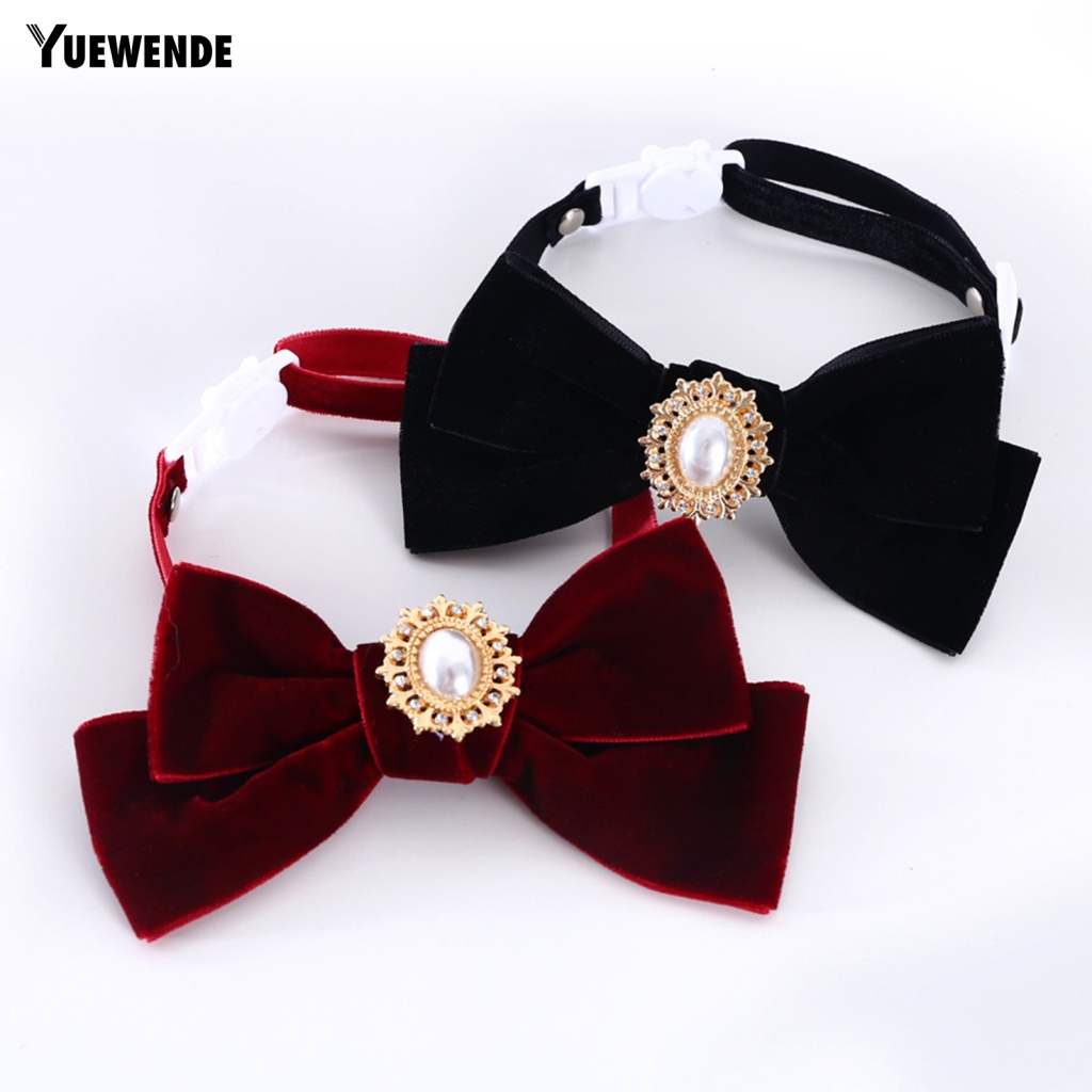 Vòng Cổ Hình Bướm Đính Ngọc Trai Nhân Tạo Có Thể Điều Chỉnh Cho Thú Cưng