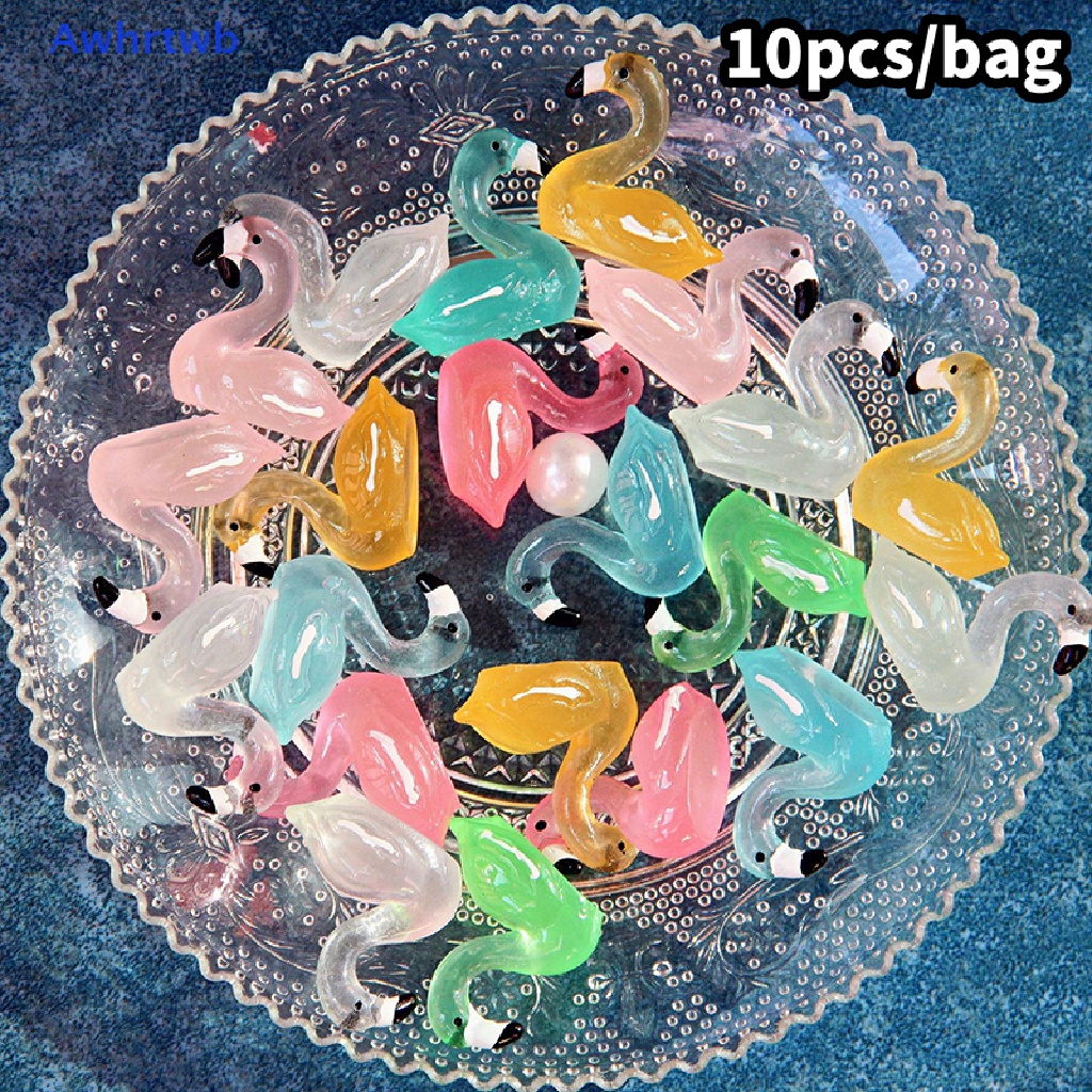 Set 10 Tượng Vịt Mini Bằng Nhựa Phát Quang Trang Trí Tiệc Giáng Sinh Mới