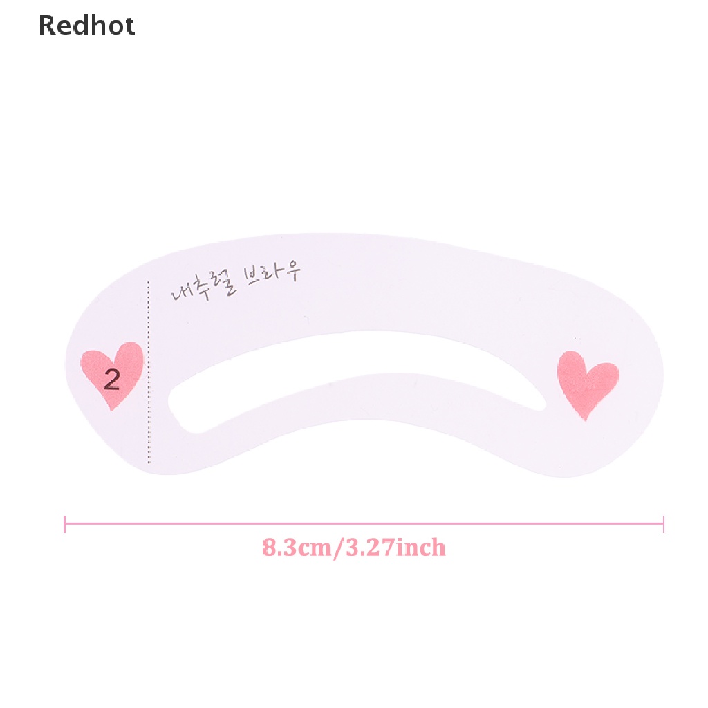 &lt; Redhot &gt; Set 10 Túi Thẻ Khuôn Vẽ Lông Mày 3 Kiểu Có Thể Tái Sử Dụng