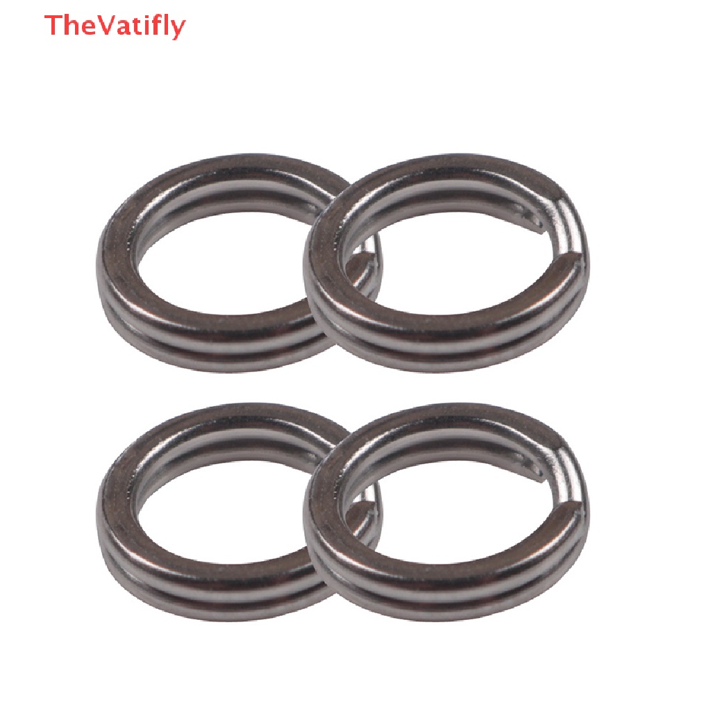 Set 100 Vòng Thép Không Gỉ Cứng 2.5-8MM Gắn Mồi Câu Cá Chuyên Dụng