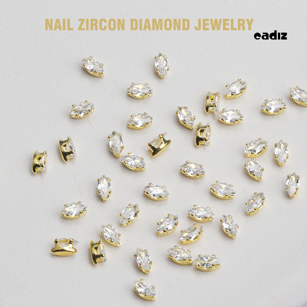 Set 10 Miếng Dán Móng Vuốt Đính Đá Zircon Chống Trầy Chống Rơi Dễ Dán