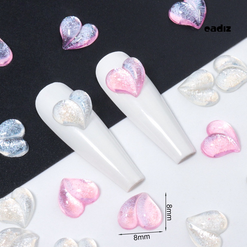 Set 10 Hộp Phụ Kiện Trang Trí Móng Tay Nghệ Thuật Ba Chiều Bằng Nhựa Trong Suốt