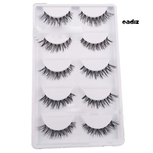 Set 5 Cặp Lông Mi Giả Dài Và Dày Tự Nhiên Handmade