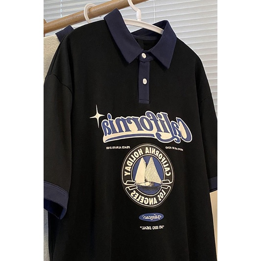 Áo Sơ Mi Tay Lỡ In Họa Tiết Phong Cách Harajuku Nhật Bản Thời Trang Mùa Hè 2023 Mới