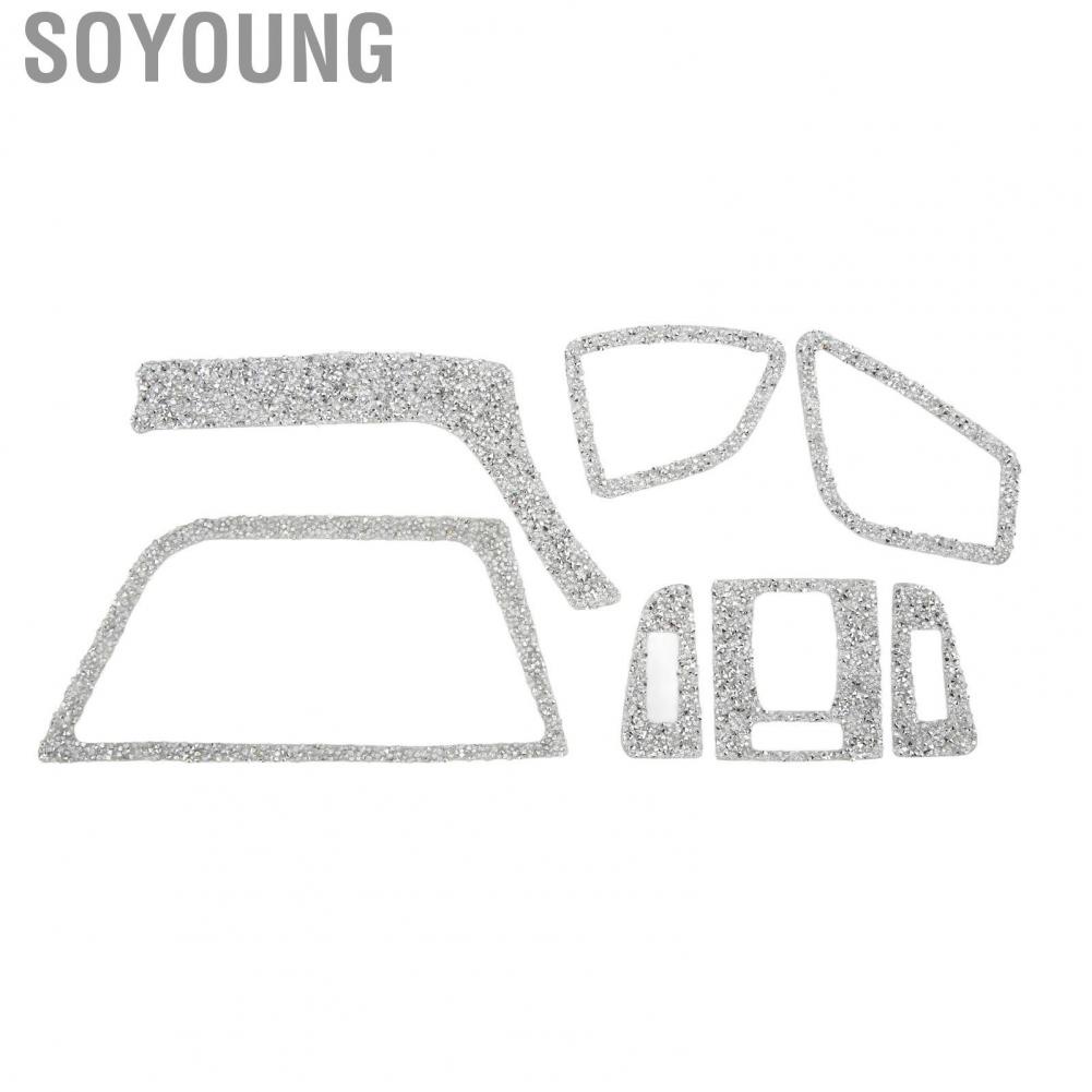 Soyoung Central Control Air Outlet Vent Panel Cover Trim Left Hand Drive Rhinestone Style Reflective for