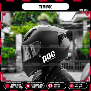 Tem chữ POC deal sticker dán mũ bảo hiểm xe máy | TMN-H017 | Decal chống nước chống phai màu