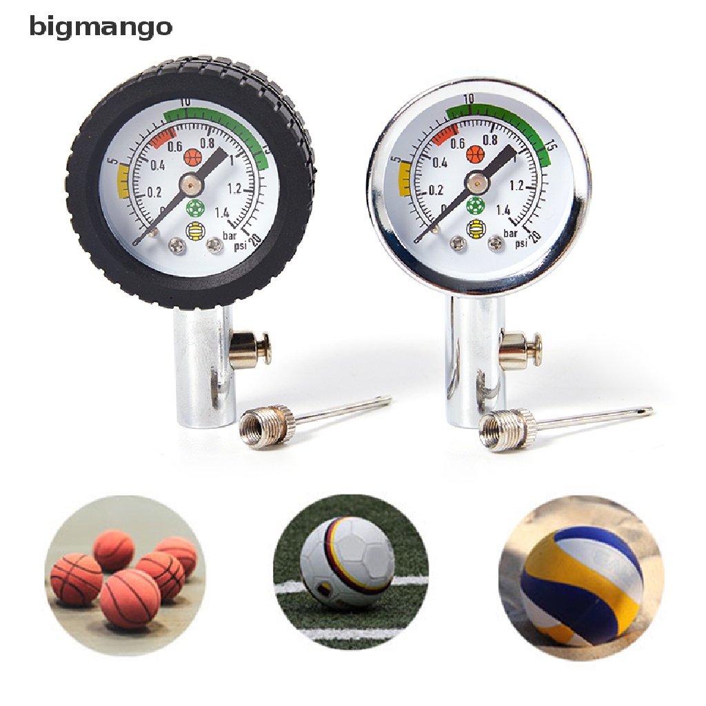 Bigmango Đồng Hồ Đo Áp Suất Không Khí Cho Bóng Đá Bóng Rổ Bóng Chuyền Kế Barometers WED