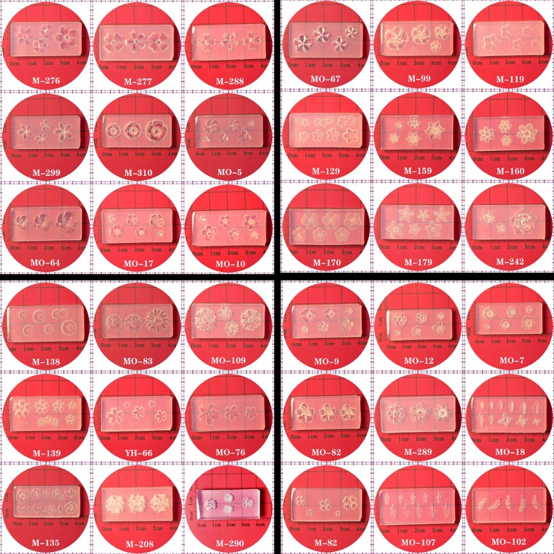 Set 9 Khuôn Silicon Làm Đồ Trang Sức Hình Hoa Năm Cánh DIY