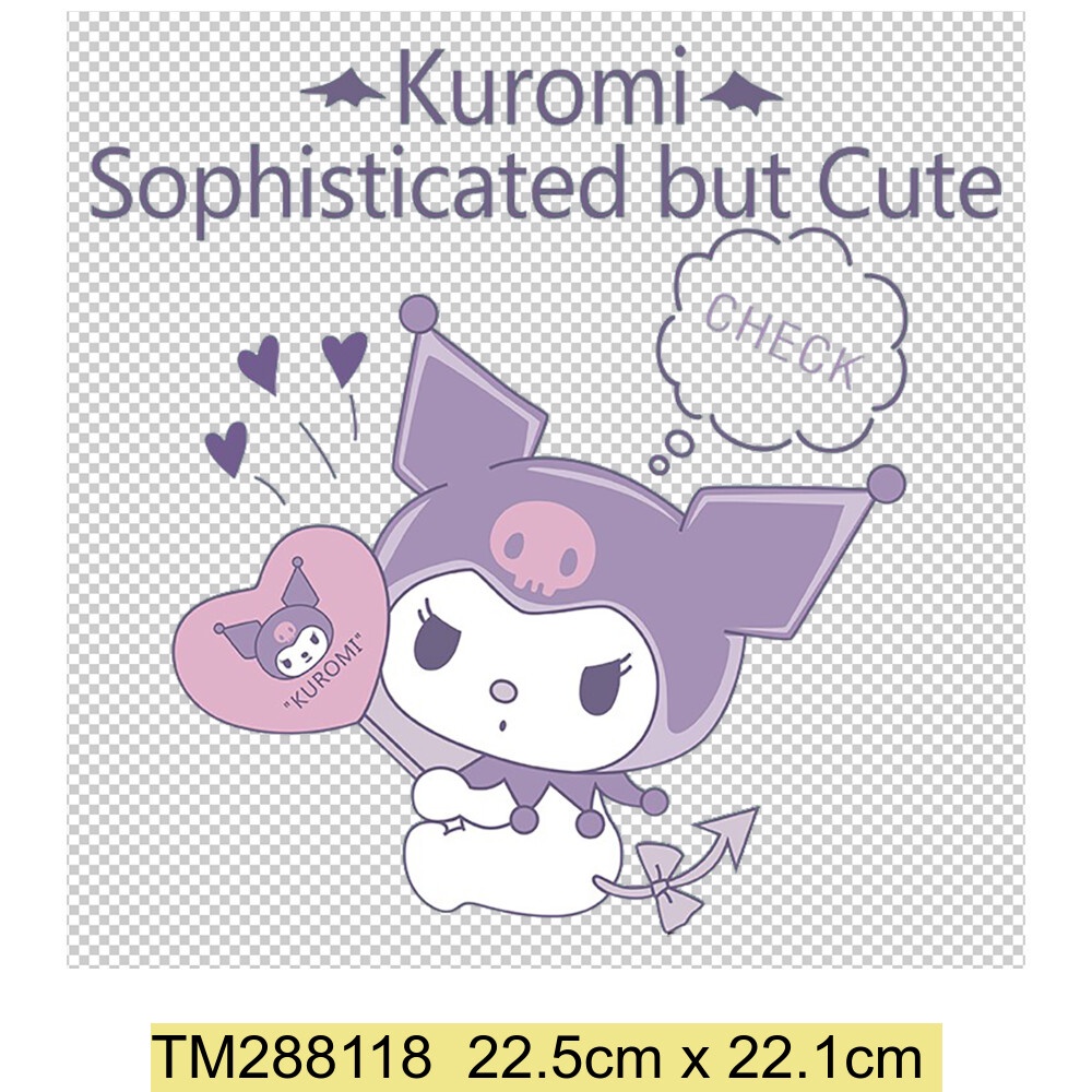 Kuromi Cinnamoroll Sắt Trên Miếng Dán Vinyl Truyền Nhiệt Dán Có Thể Giặt Sắt Trên Miếng Dán Áo Quần Áo Quần Jean Kawaii Trang Trí