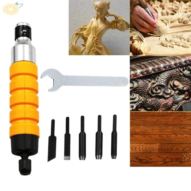 【VARSTR】Carving Tool Set 16*3cm/6.3*1.18inch Electric Chisel Furniture Woodworking Tool