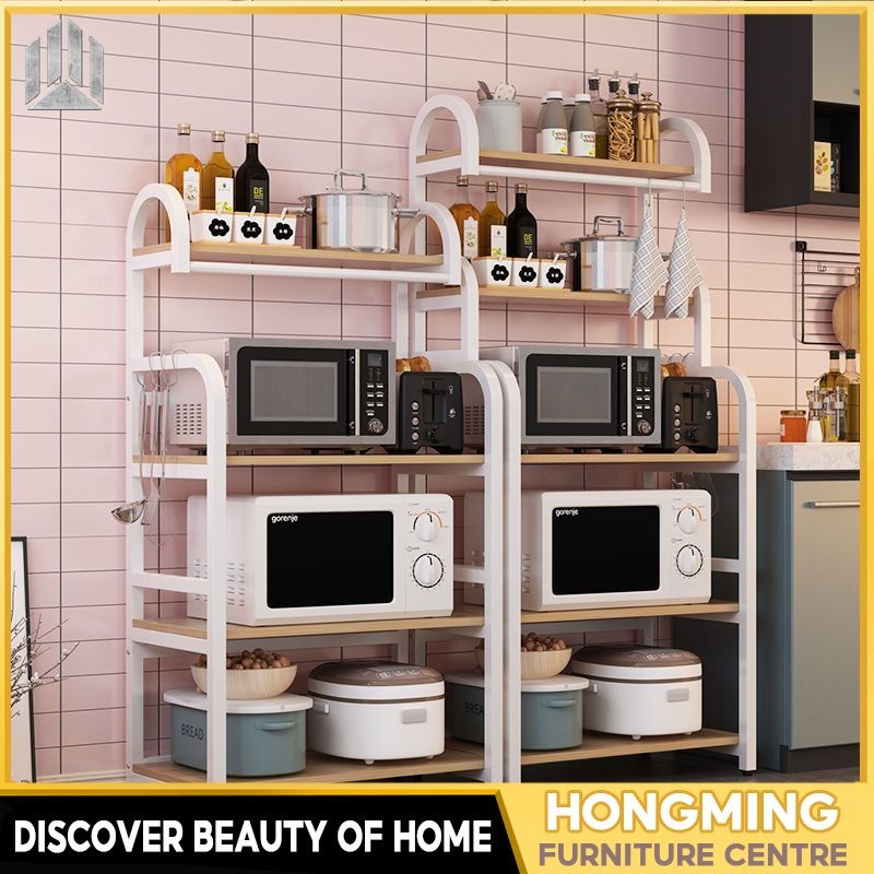 Kệ Nhà Bếp Đa Năng Kệ Để Đồ Có Tủ Kéo Mặt Gỗ Chắc Chắn 3 Tầng 4 Tầng Kèm Theo Bánh Xe, Kệ Để Đồ Bếp Nồi