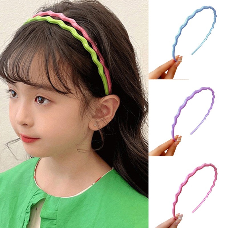 Băng Đô Gợn Sóng Màu Sắc Kẹo Ngọt Dành Cho Bé Gái