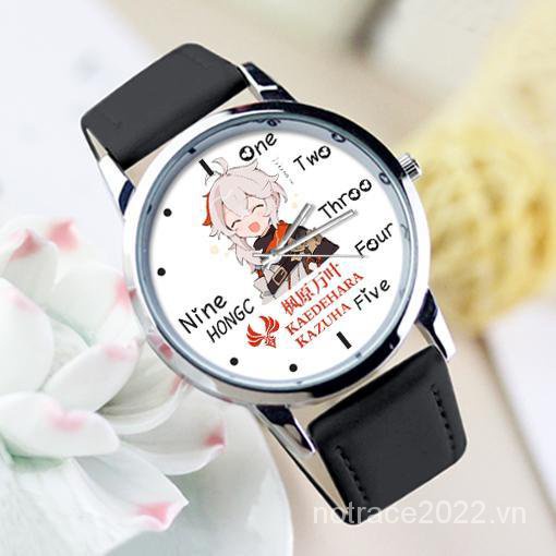 ★Genshin Impact★Đồng Hồ Kim Loại Chống Thấm Nước Klee & Zhongli & Kazuha