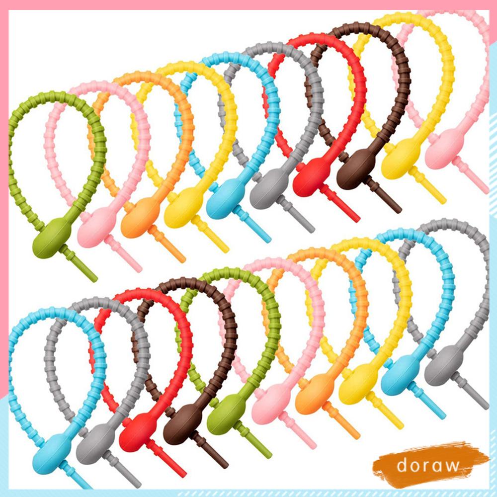 Set 10 / 20 Kẹp Miệng Túi Thực Phẩm Bằng Silicone Sáng Tạo Có Thể Tái Sử Dụng