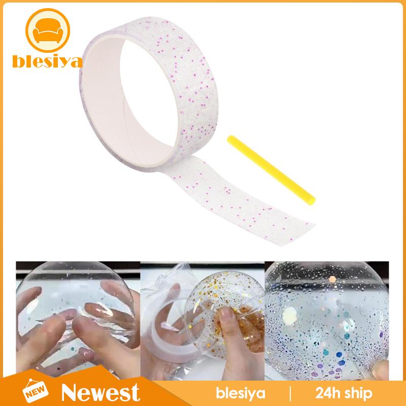 Cuộn Băng Dính Trong Suốt Lấp Lánh Dùng Trang Trí Bong Bóng