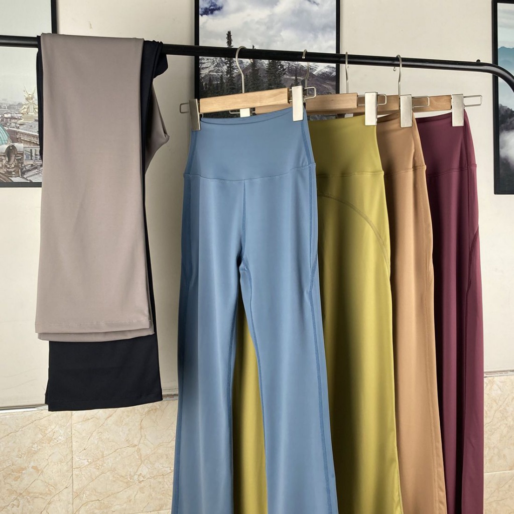 [F &amp; X] Quần Tập Yoga Ống Rộng Nhanh Khô Màu Nude Senseed