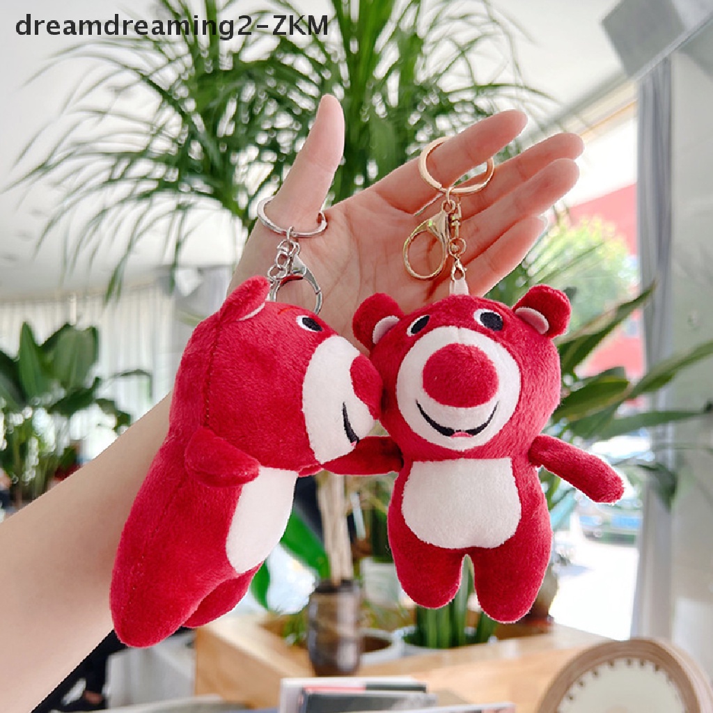 Búp Bê Đồ Chơi Hình Chú Gấu Và Dâu Tây Dễ Thương Kích Thước 12cm