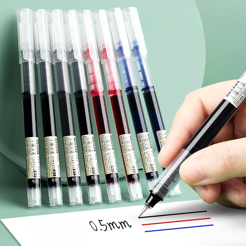 Bút Bi Gel Đen Nhanh Khô Đầu 0.5mm