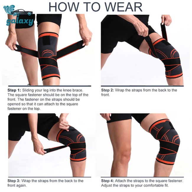 Galaxy Đệm Bảo Vệ Đầu Gối Co Giãn Thoáng Khí Trọng Lượng Nhẹ Chống Trượt Dành Cho Tập Luyện Thể Thao Chạy