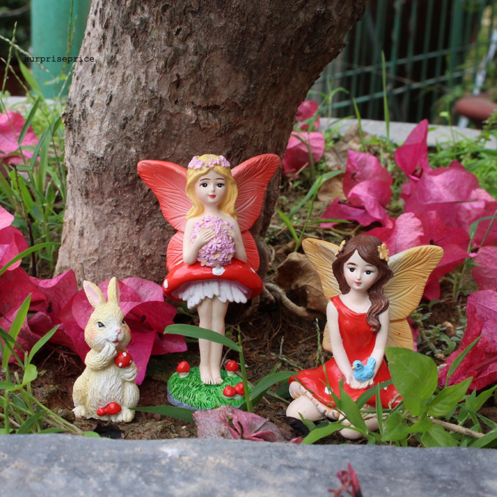 Spa Bộ 3 Tượng Nấm Ba Chiều Bề Mặt Mịn Trang Trí Nhà Cửa Thủ Công Mỹ Nghệ Cổ Tích