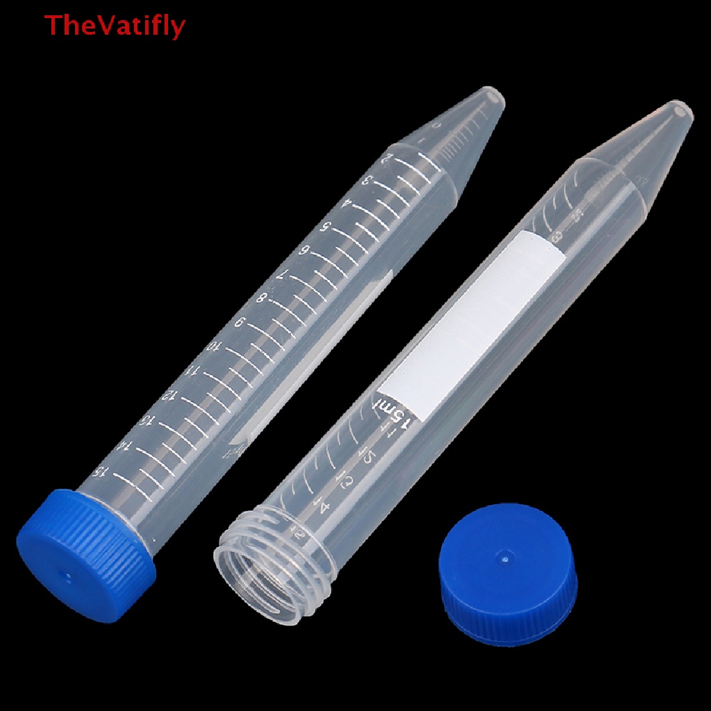 [Thevalifly] Set 100 Ống Nghiệm Trung Tâm 15 ml Mẫu Thử Với Vỏ Vít Nhựa