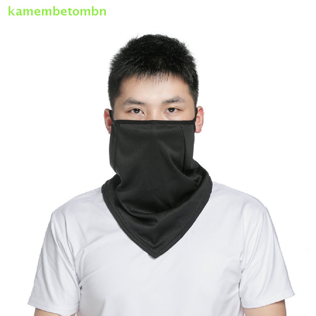 Mũ Trùm Đầu Kiêm Khẩu Trang Bằng Lụa Lạnh Chống Tia UV Họa Tiết Rằn Ri Phong Cách Quân Đội