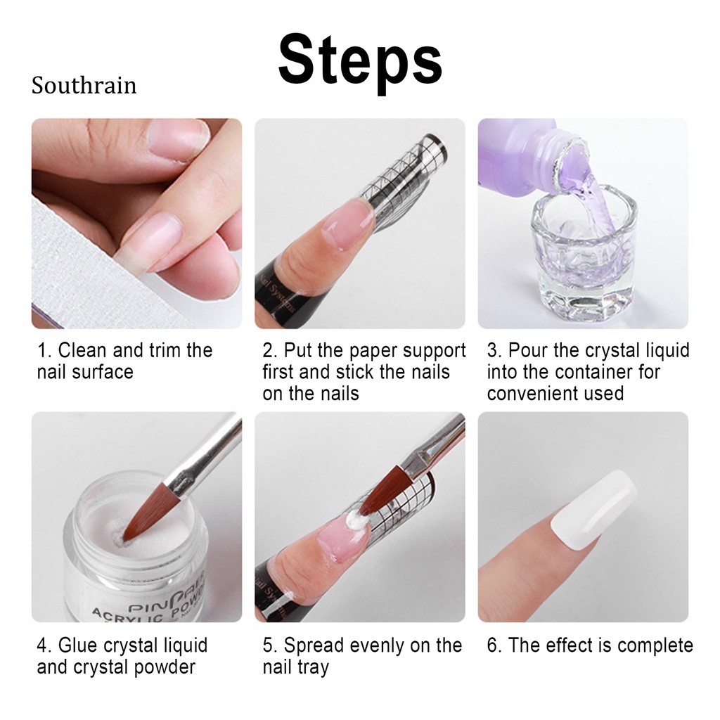 Bột Acrylic 40ML Chống Rò Rỉ Dùng Để Trang Trí Móng Nghệ Thuật