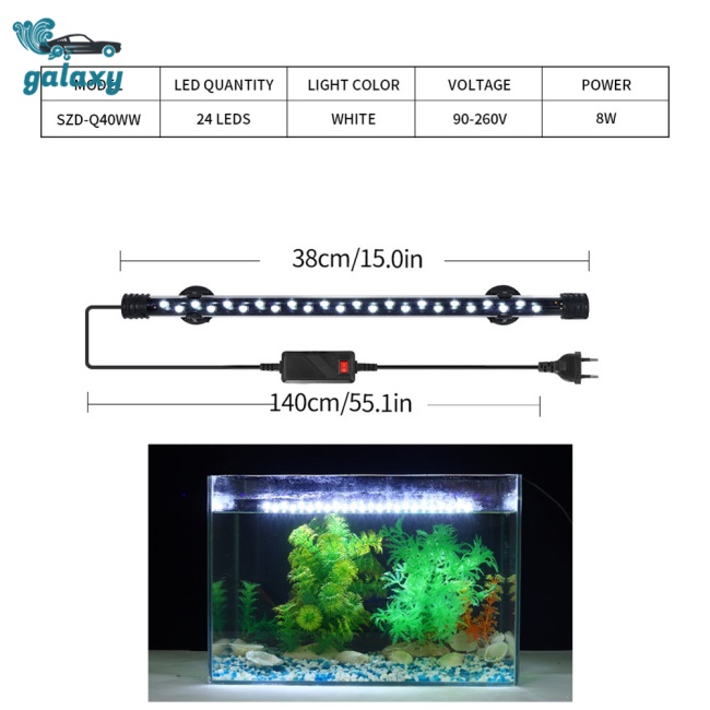 Galaxy Đèn Led 3 Bóng Siêu Sáng Chống Thấm Nước Trang Trí Bể Cá
