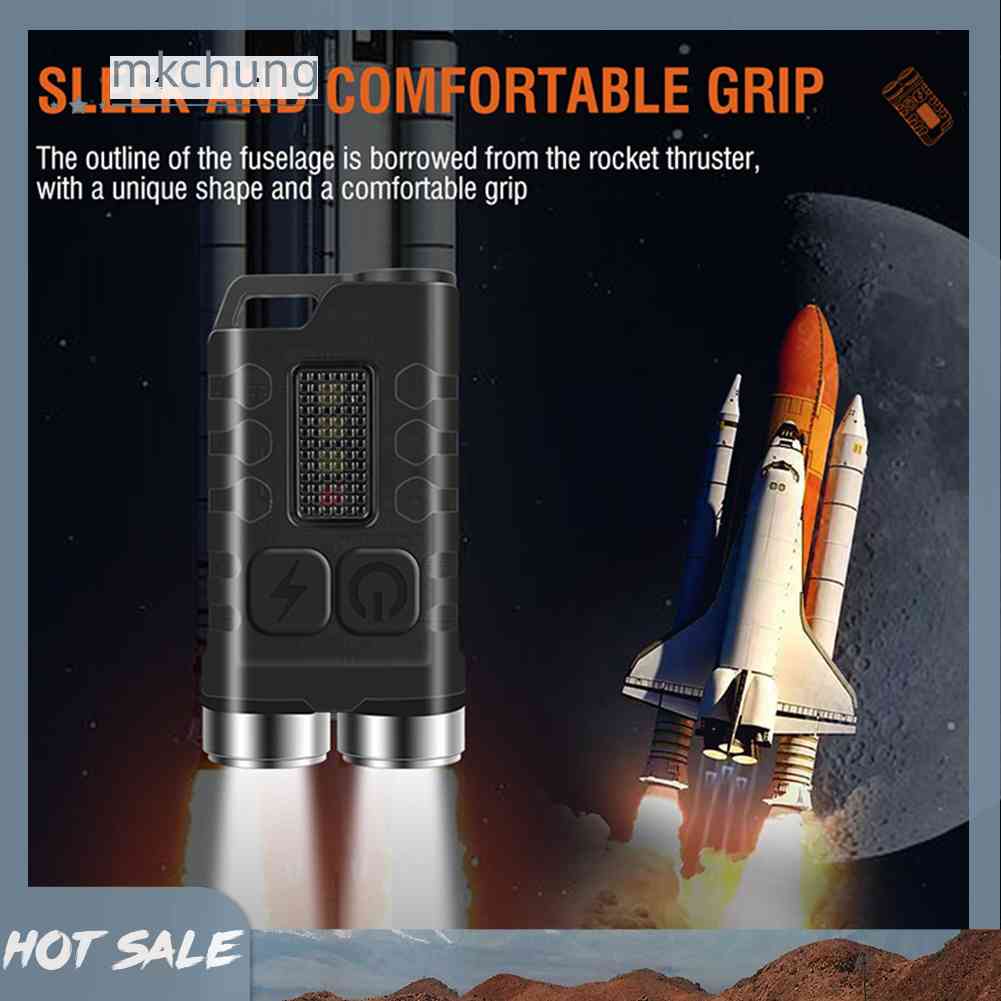 Đèn Pin LED 900lm XPG Hai Bóng Có Móc Khóa Màu Đen