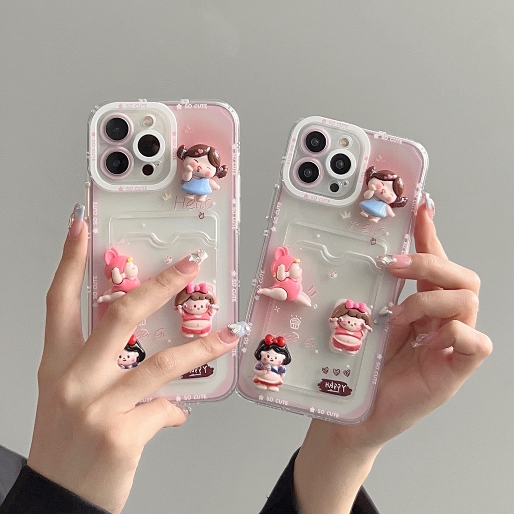 Ốp Điện Thoại TPU Silicon Mềm Trong Suốt Hình Đôi Mắt Thiên Thần 3D Dễ Thương Cho iPhone 14 13 12 11 Pro XR XS Max 7 8 14 Plus