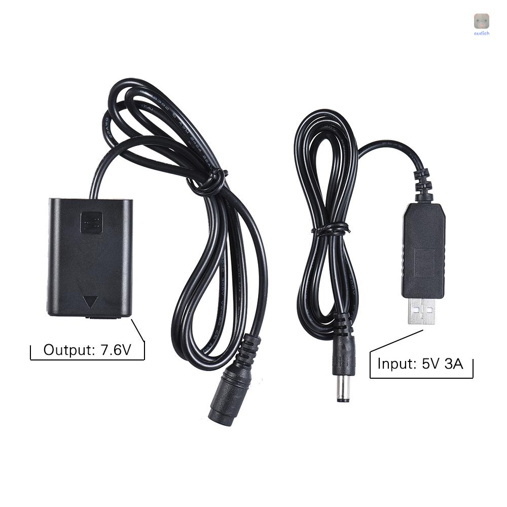 Dây Cáp Nguồn USB Andoer NP-FW50 + Phích Cắm 5V 3A AC-PW20 Thay Thế Chuyên Dụng Cho NEX-3 / 5 / 6 / 7 Series A33 A37 A35 A55 a7 a7R a7II A6000 A6300