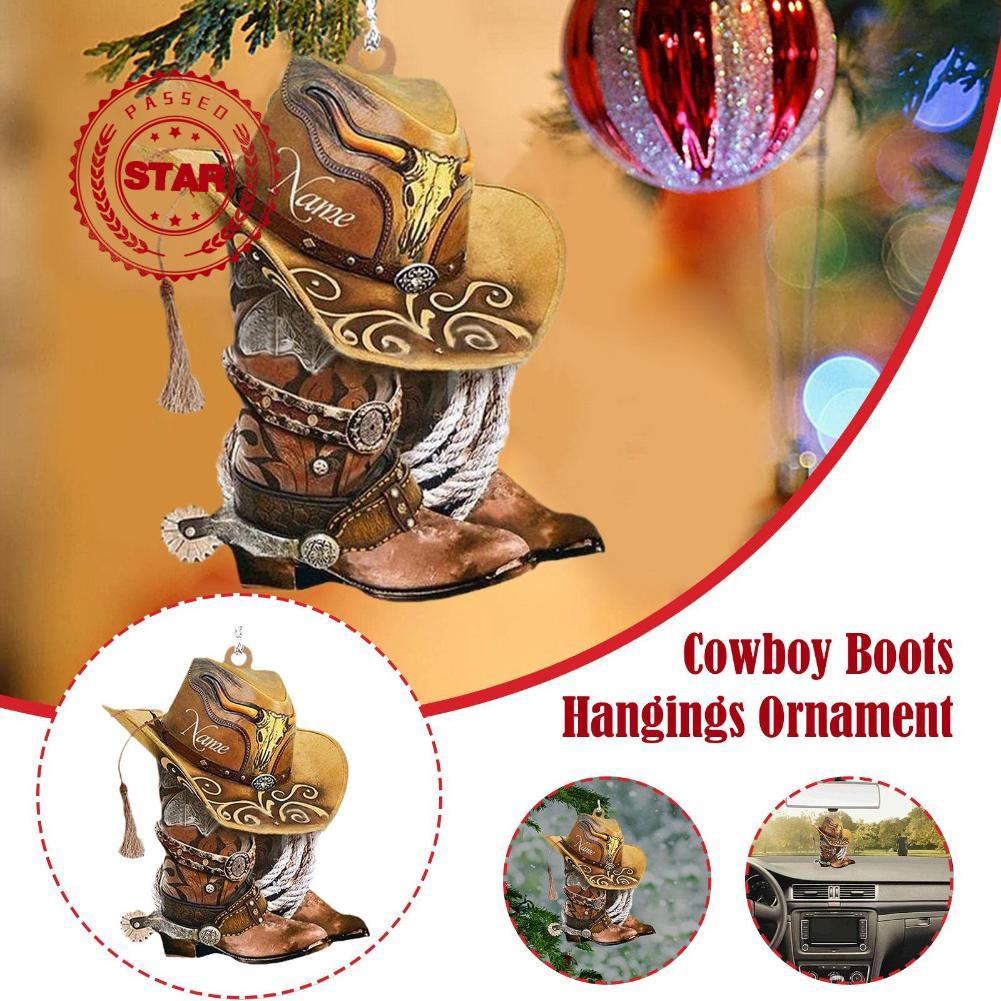 Mặt Dây Chuyền Hình Giày Bốt Cao Bồi Đội Mũ Cao Bồi Cá Tính Vui Nhộn Trang Trí Xe Hơi M5V1 Năm 2023